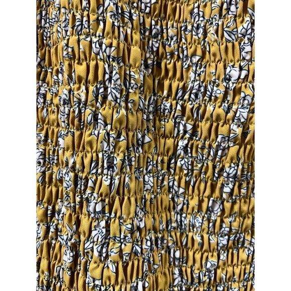 💕HOST PICK💝 Glamorous PUFF LONG SLEEVE SMOCKED MINI DRESS dress Ochre 4 6 8 - Picture 8 of 15